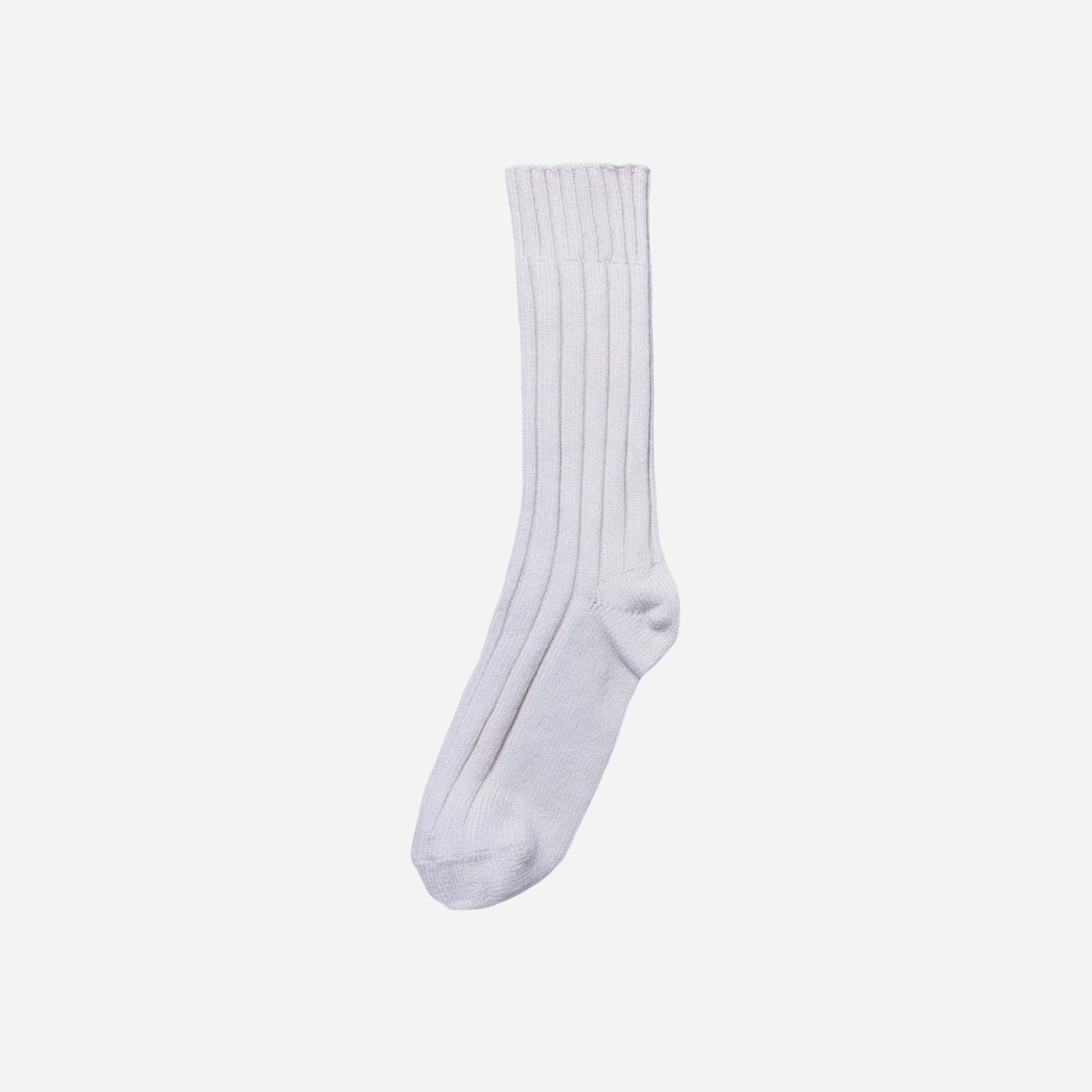 The Cashmere Oxford Sock — white