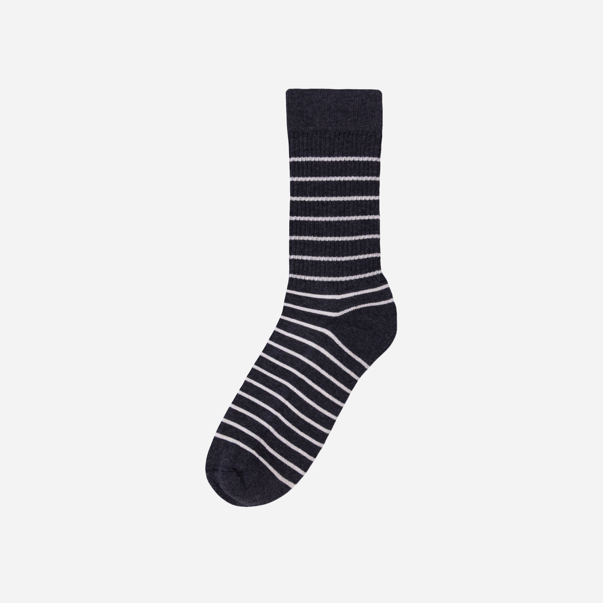 The Brittany Stripe — charcoal/natural