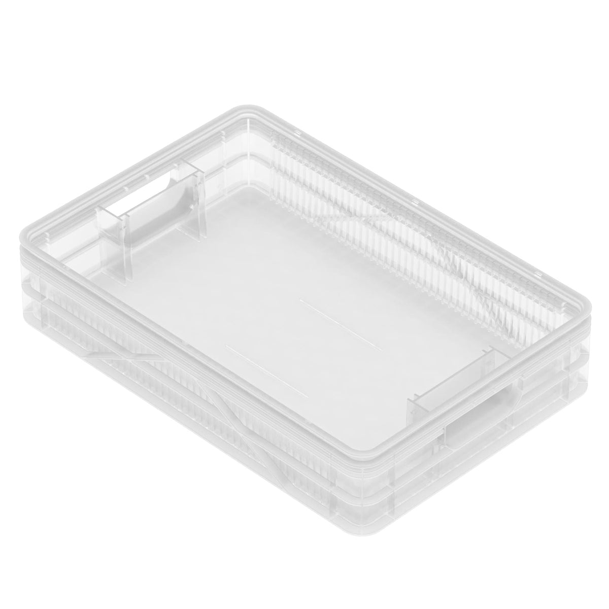 SidioCrate Quarter Size storage crate, Clear, No Lid, No Dividers