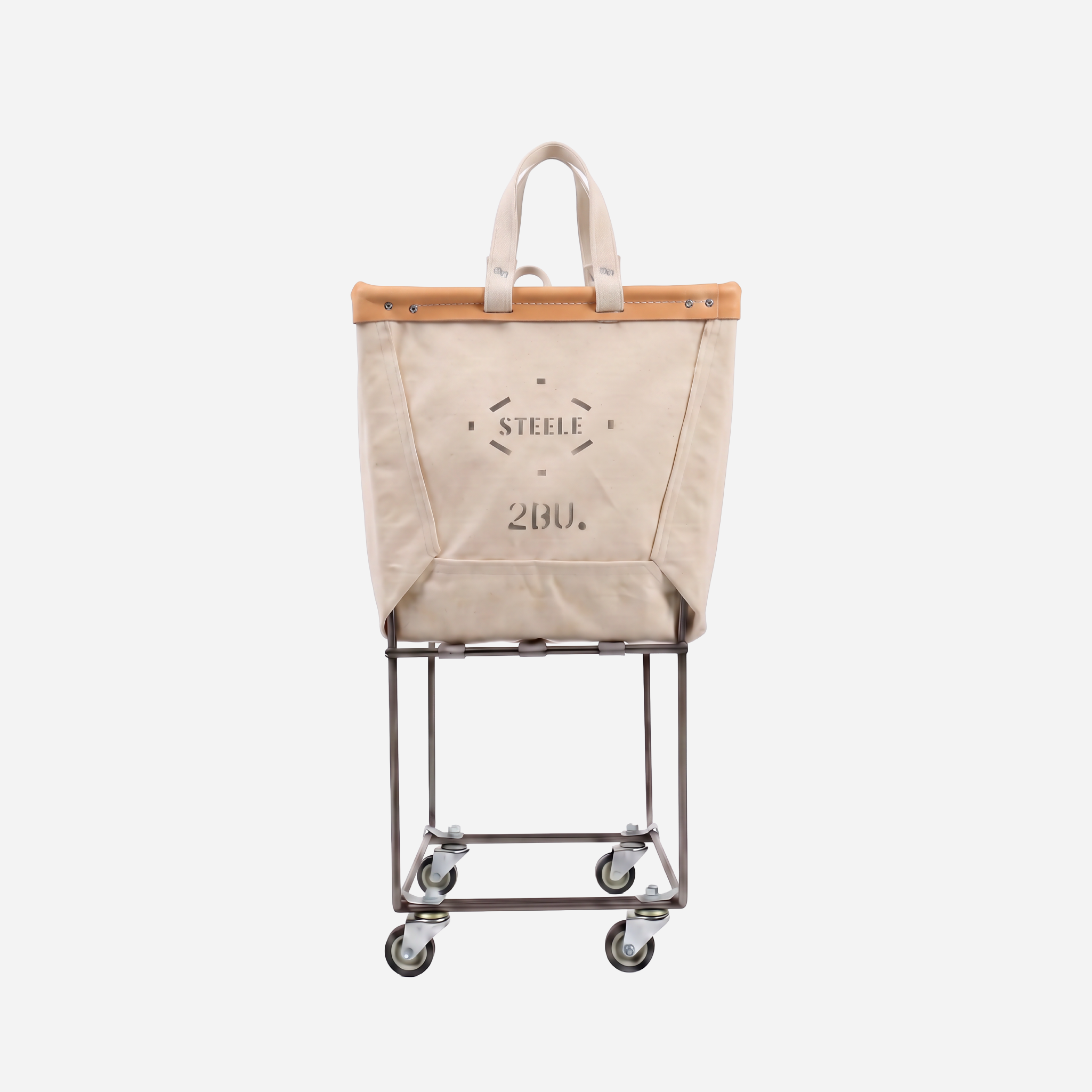 Elevated Laundry Truck 2 Bu — vegetable tanned leather