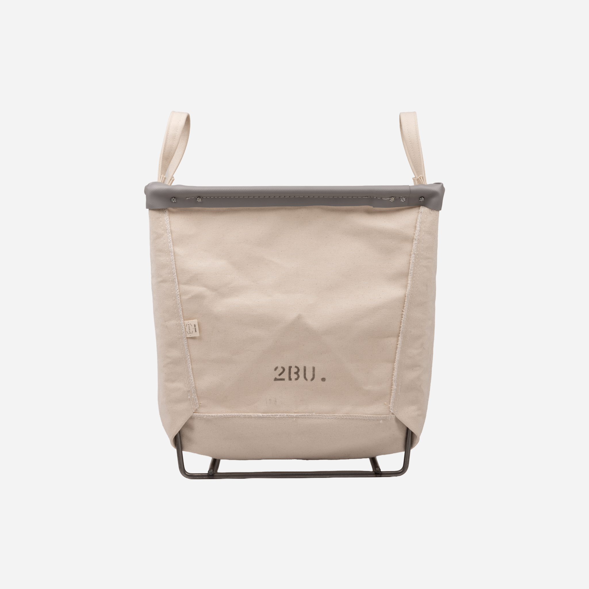 Canvas Square Carry Basket 2 Bu — side view