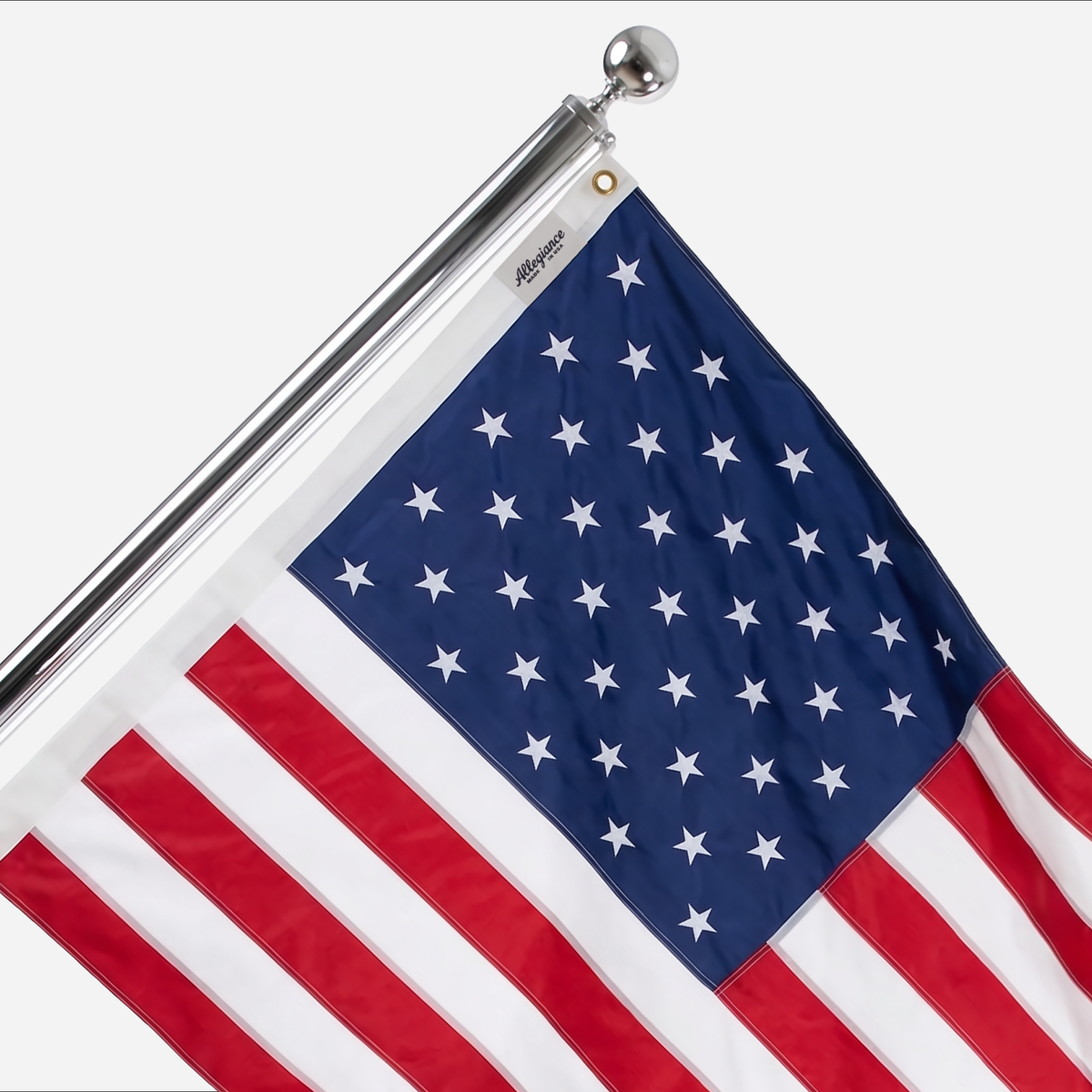 Allegiance Flag Supply 4' x 6' American Flag, on chrome pole