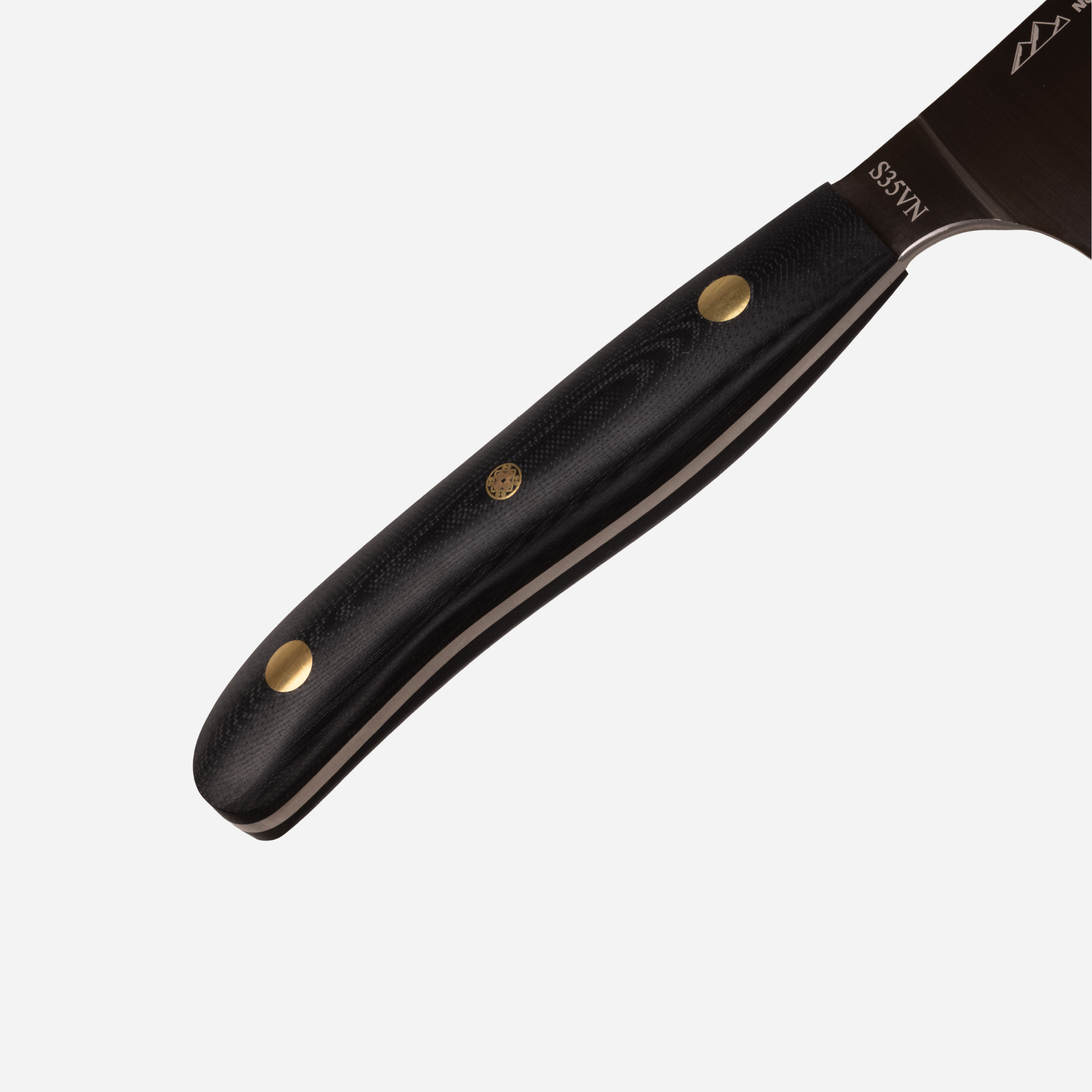 7" Teton Edge Santoku — Black close-up