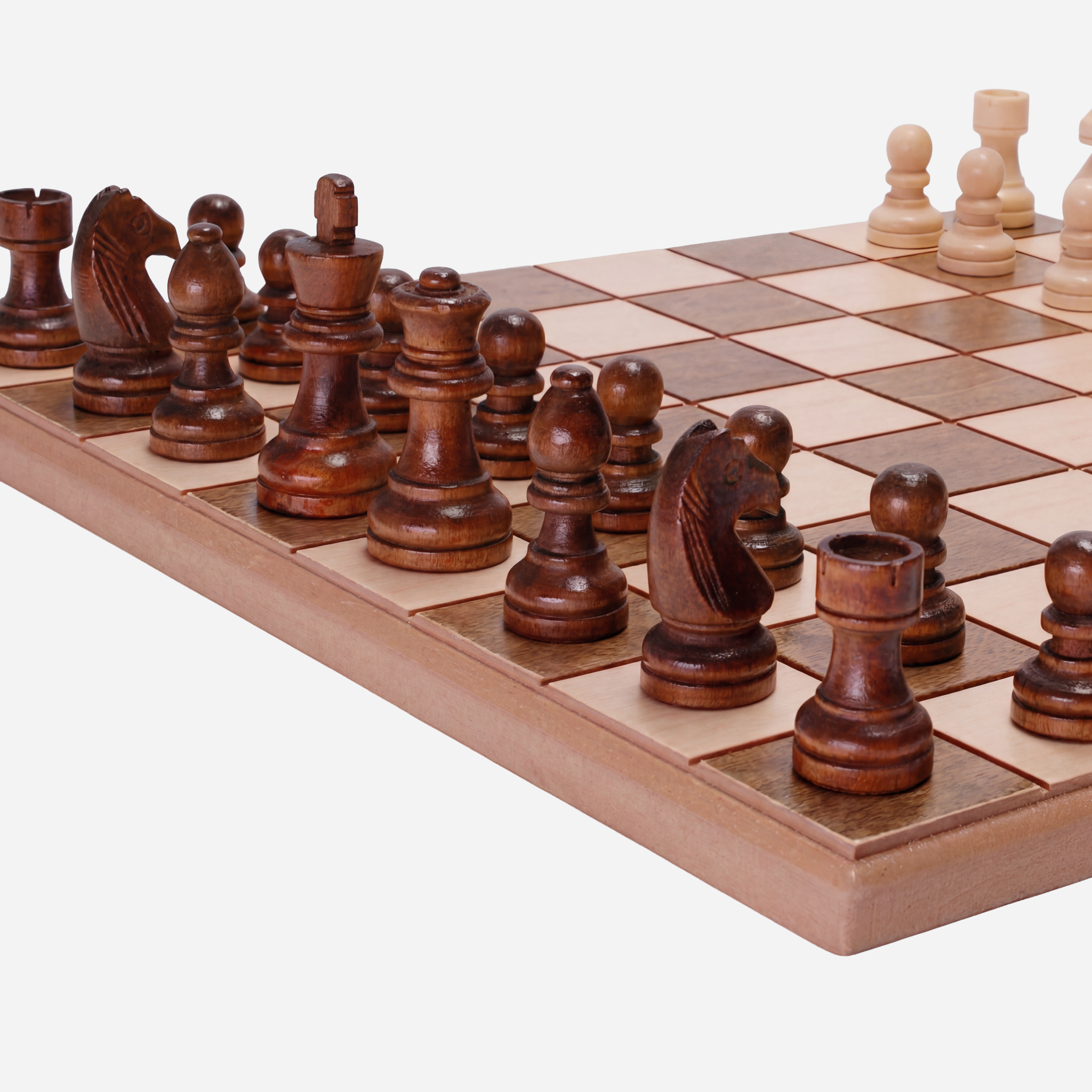 Maple Chess Board detail