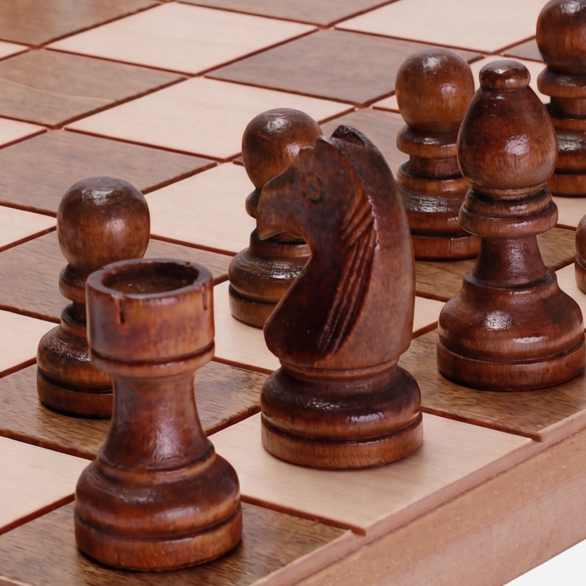 Maple Chess Board detail