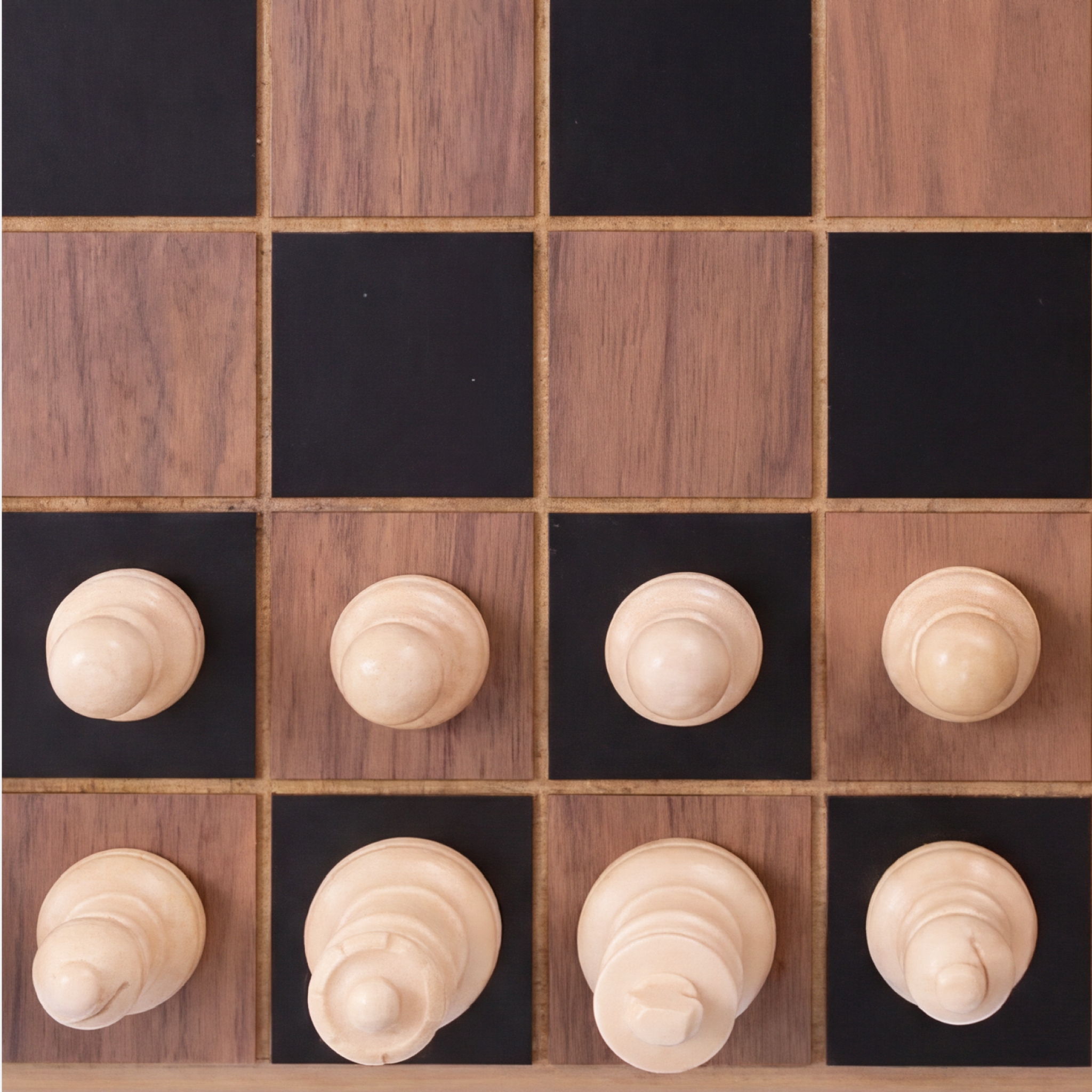 Classic Chessboard, Walnut, detail