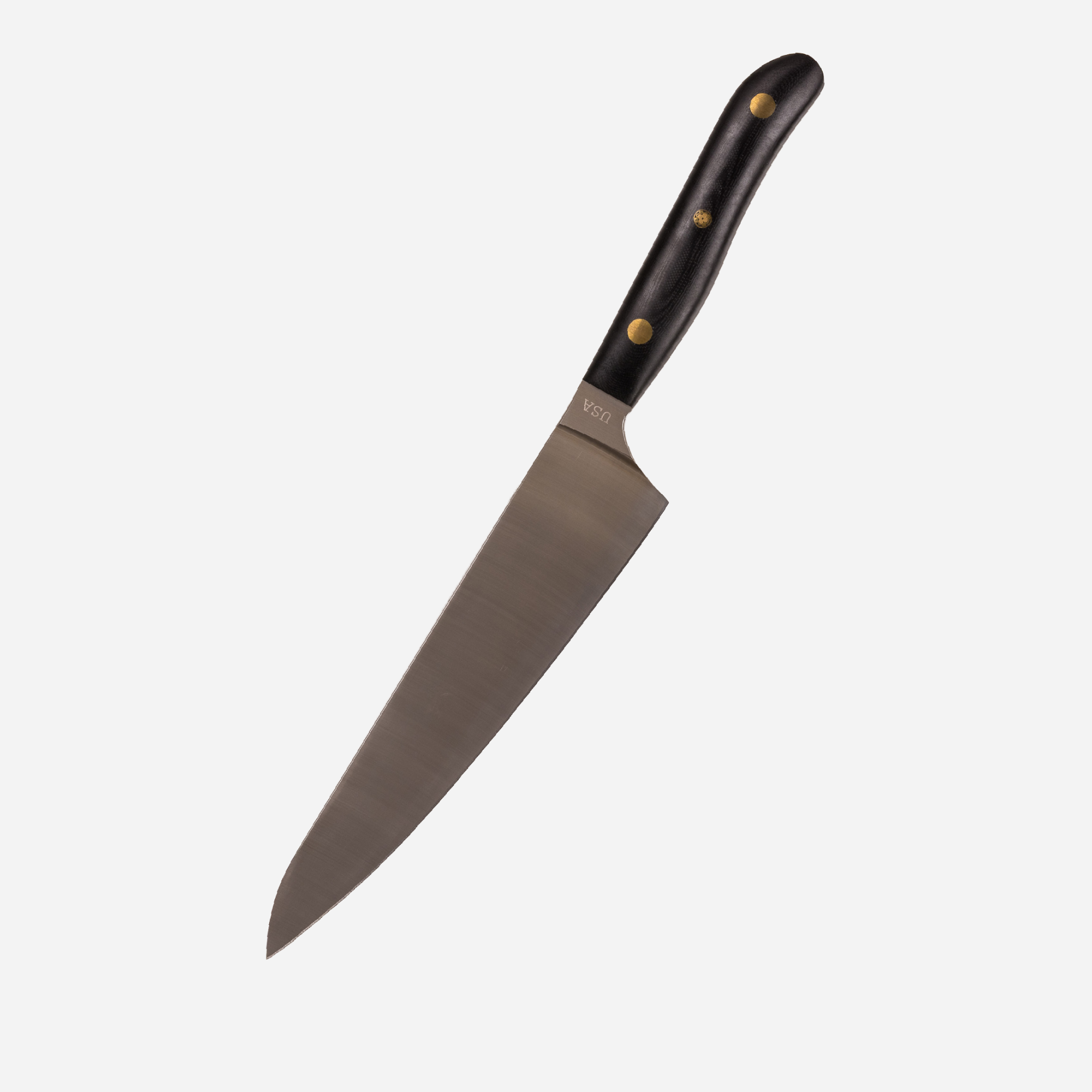 9" Chef Knife — Black handle, alt view