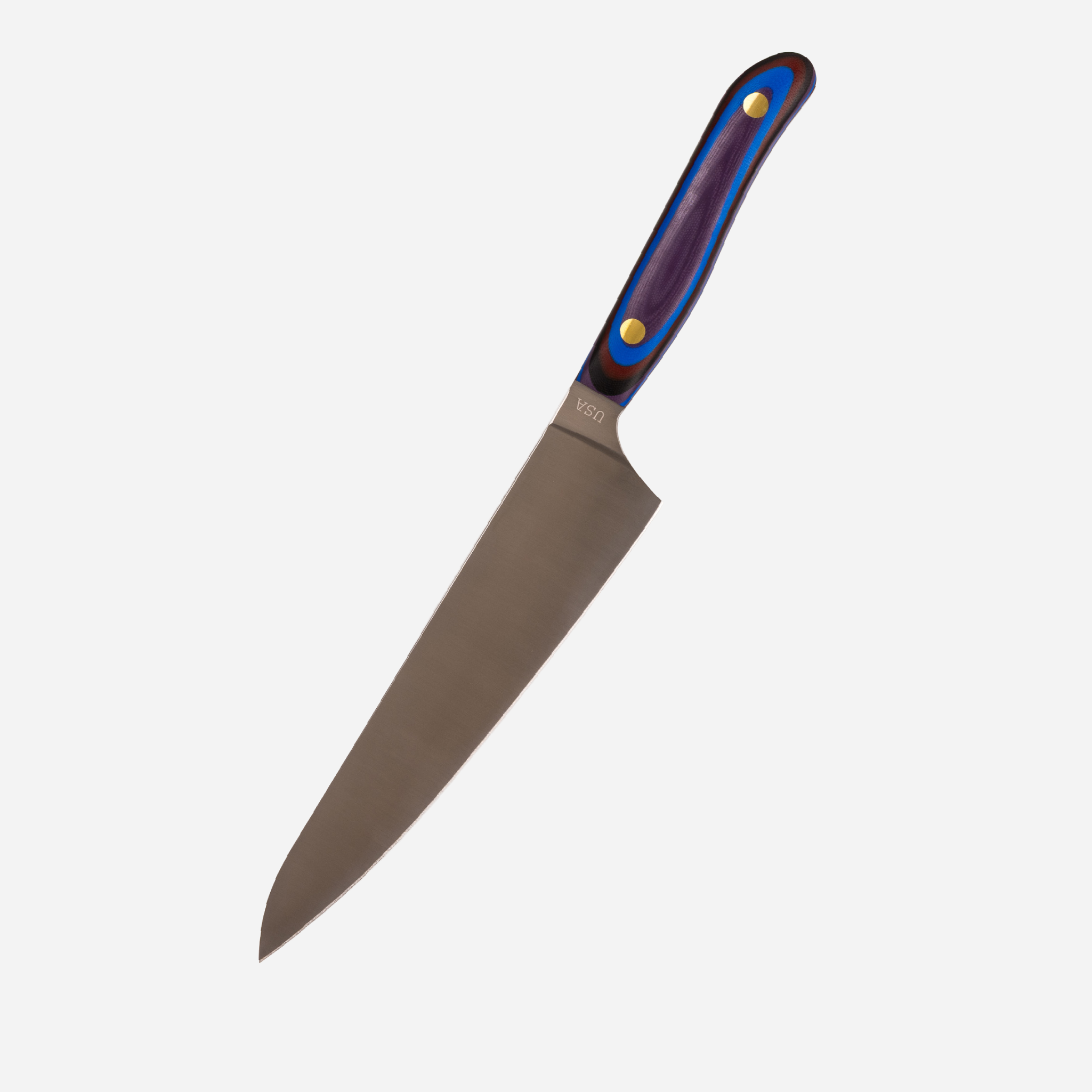9" Chef Knife — Huckleberry handle, alt view