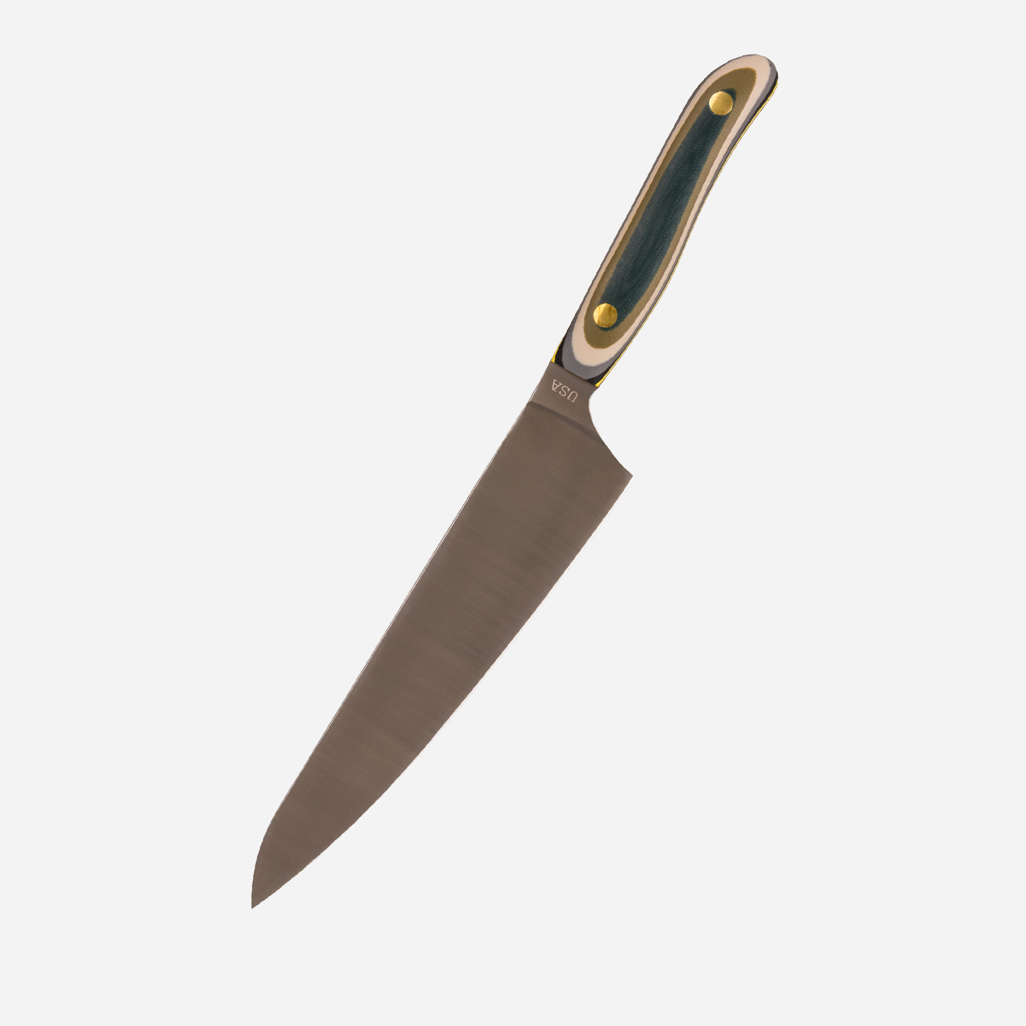 9" Chef Knife — Lichen handle, alt view