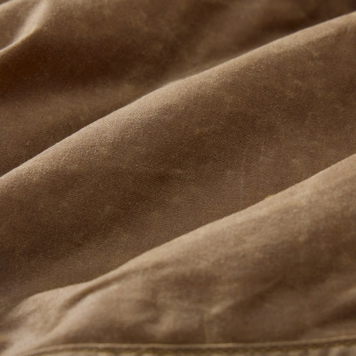 Deadeye Waxed Canvas Trucker Jacket — Toffee, fabric detail view