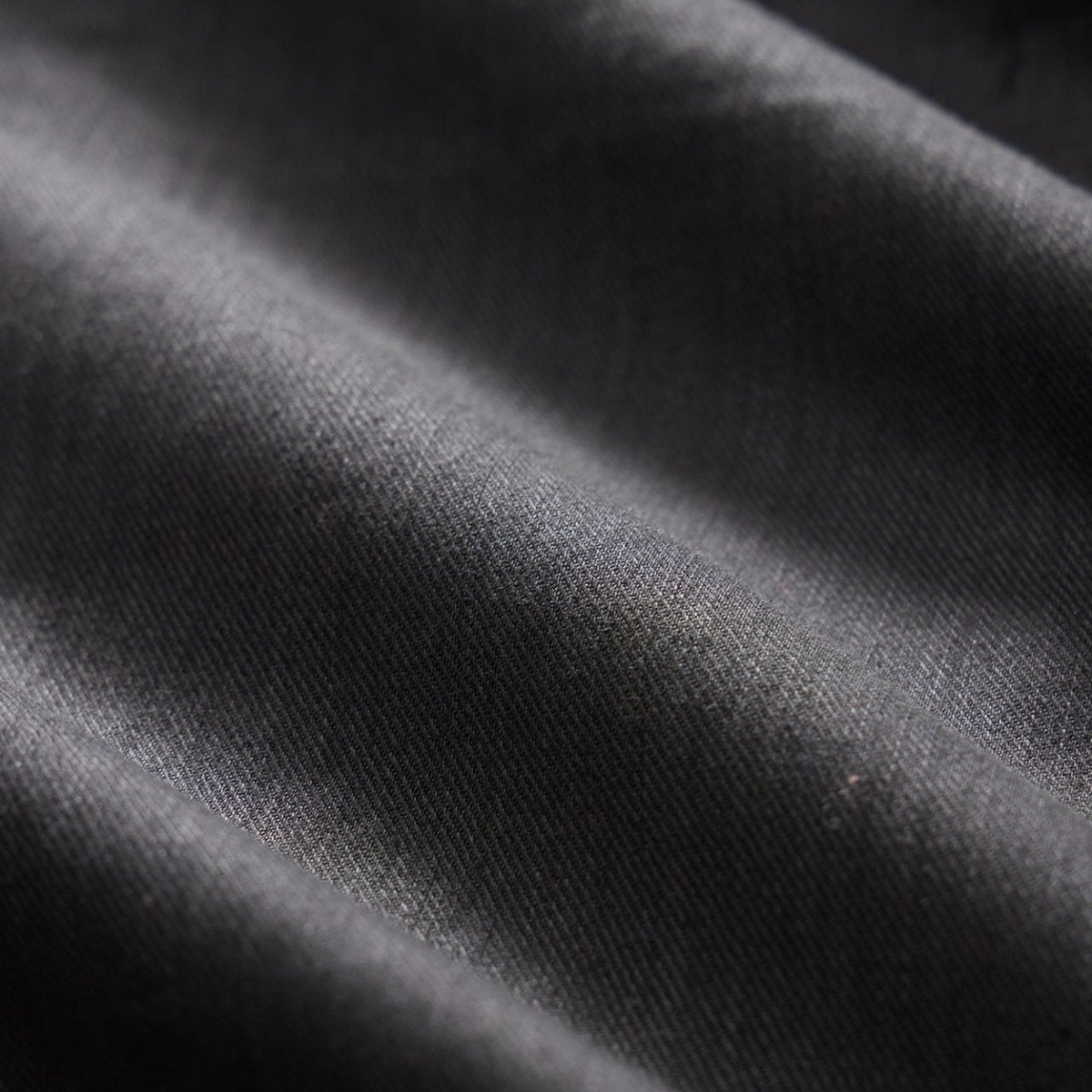 Draftsman Twill Slub Overshirt — Gunmetal Grey, fabric detail view