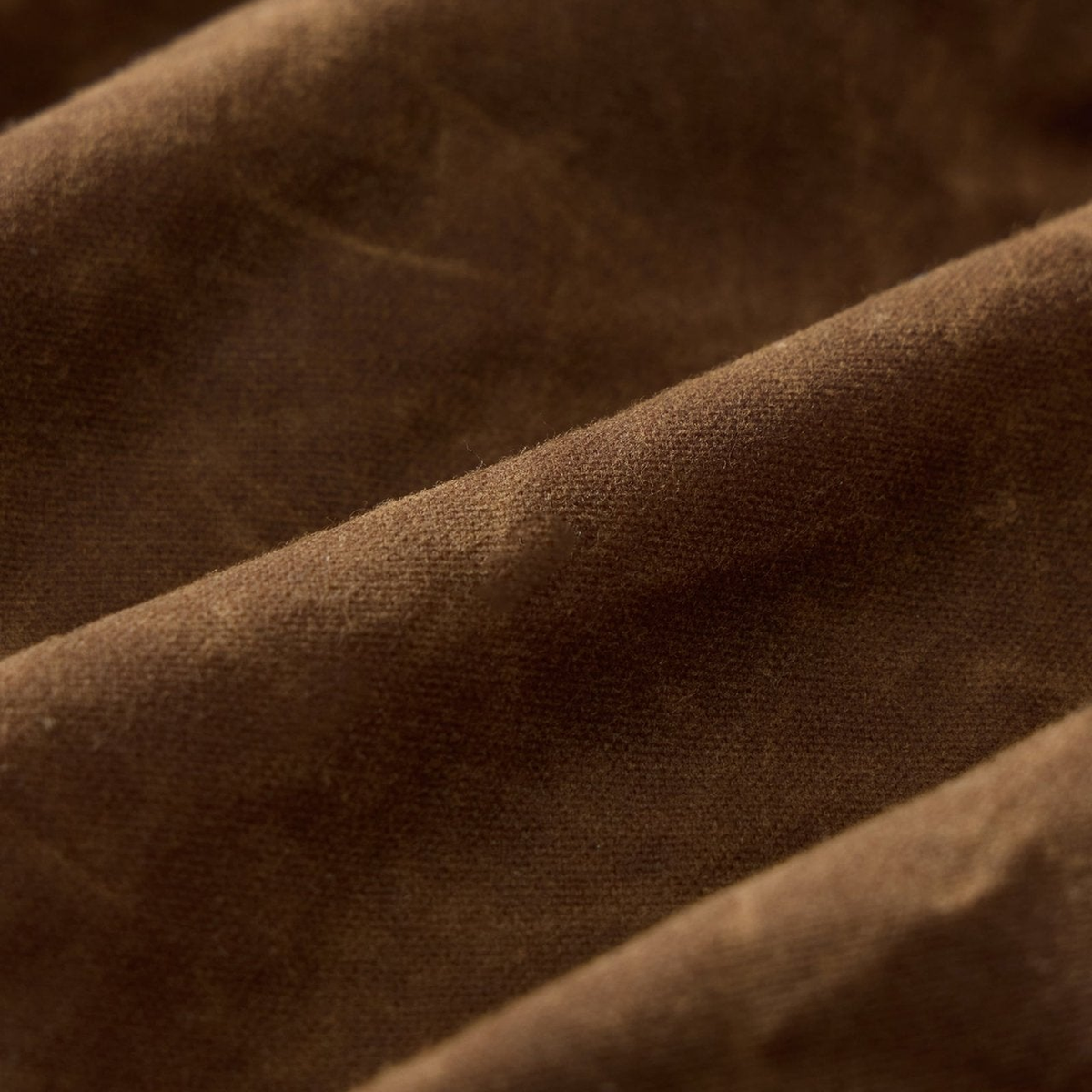 Overdrive Waxed Canvas Trucker Jacket — Toffee, fabric detail view