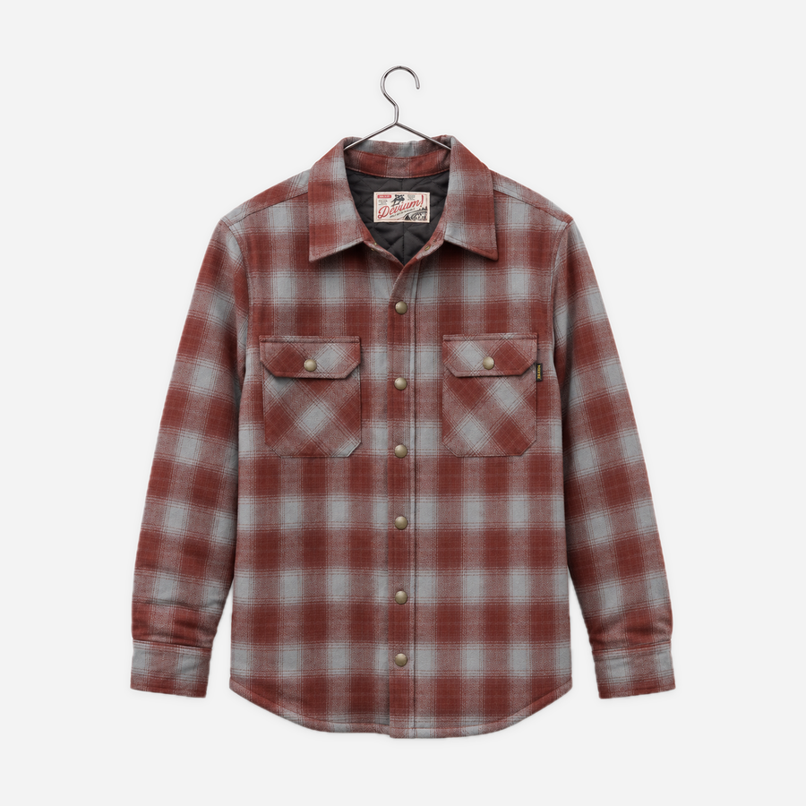 Stampede Quilt Lined Flannel Jacket — Canned Jam, hanger view