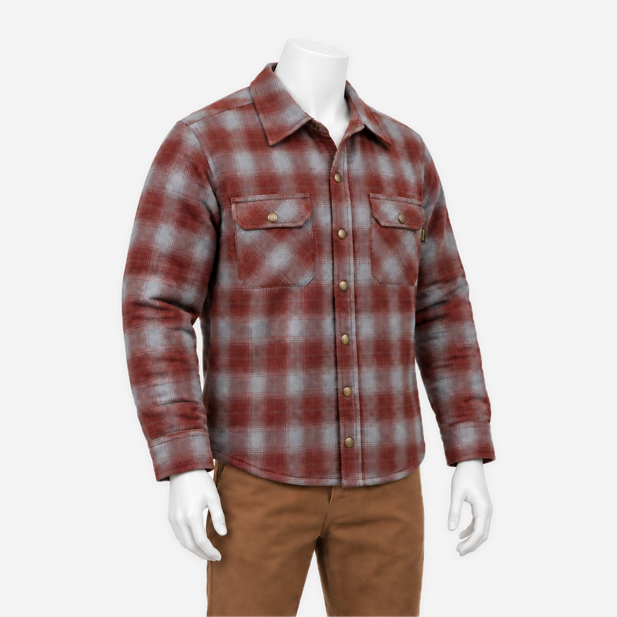 Stampede Quilt Lined Flannel Jacket — Canned Jam, mannequin view