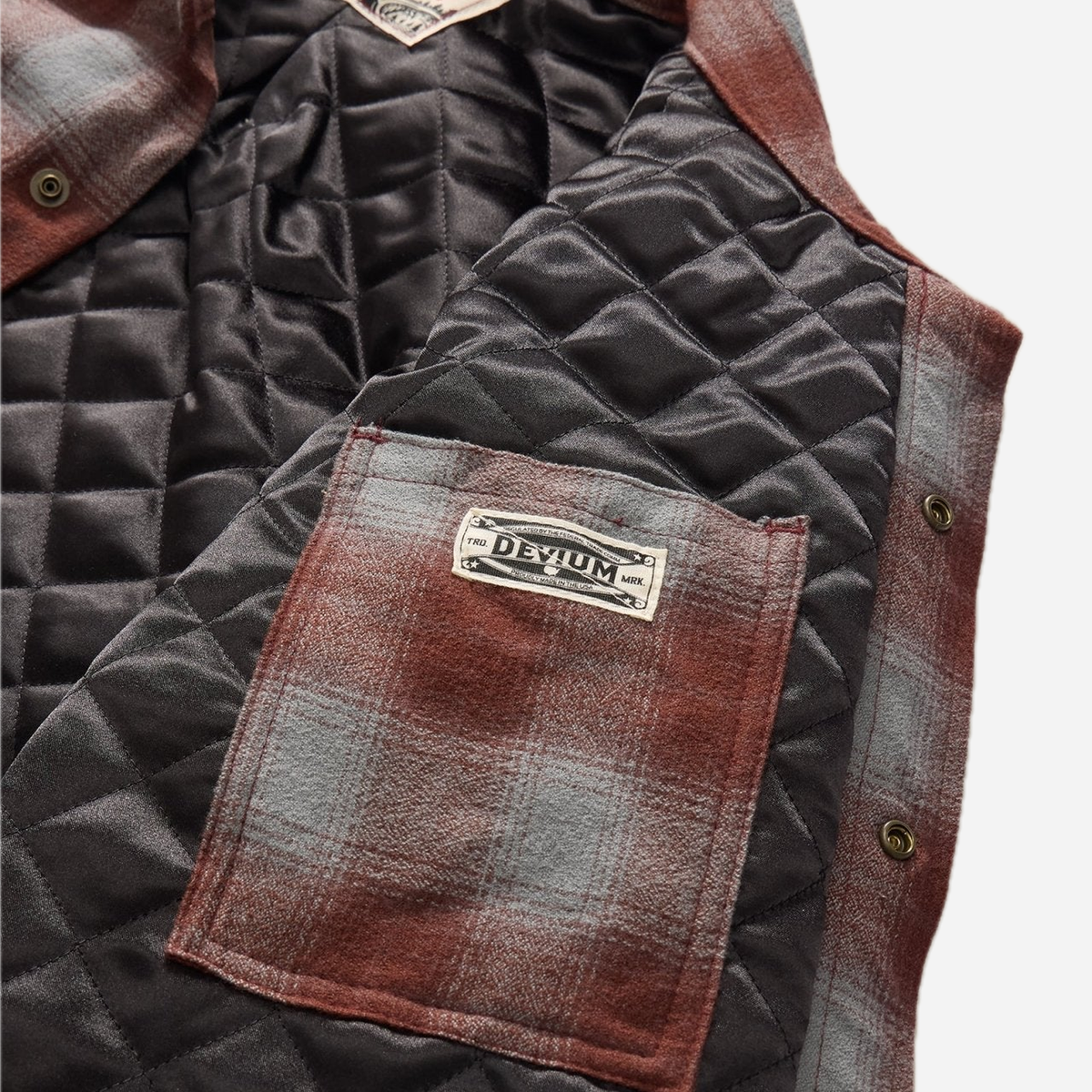 Stampede Quilt Lined Flannel Jacket — Canned Jam, interior view