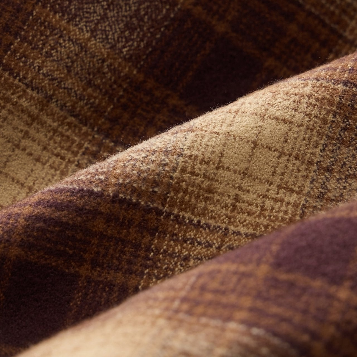Stampede Quilt Lined Flannel Jacket — Java, fabric detail view