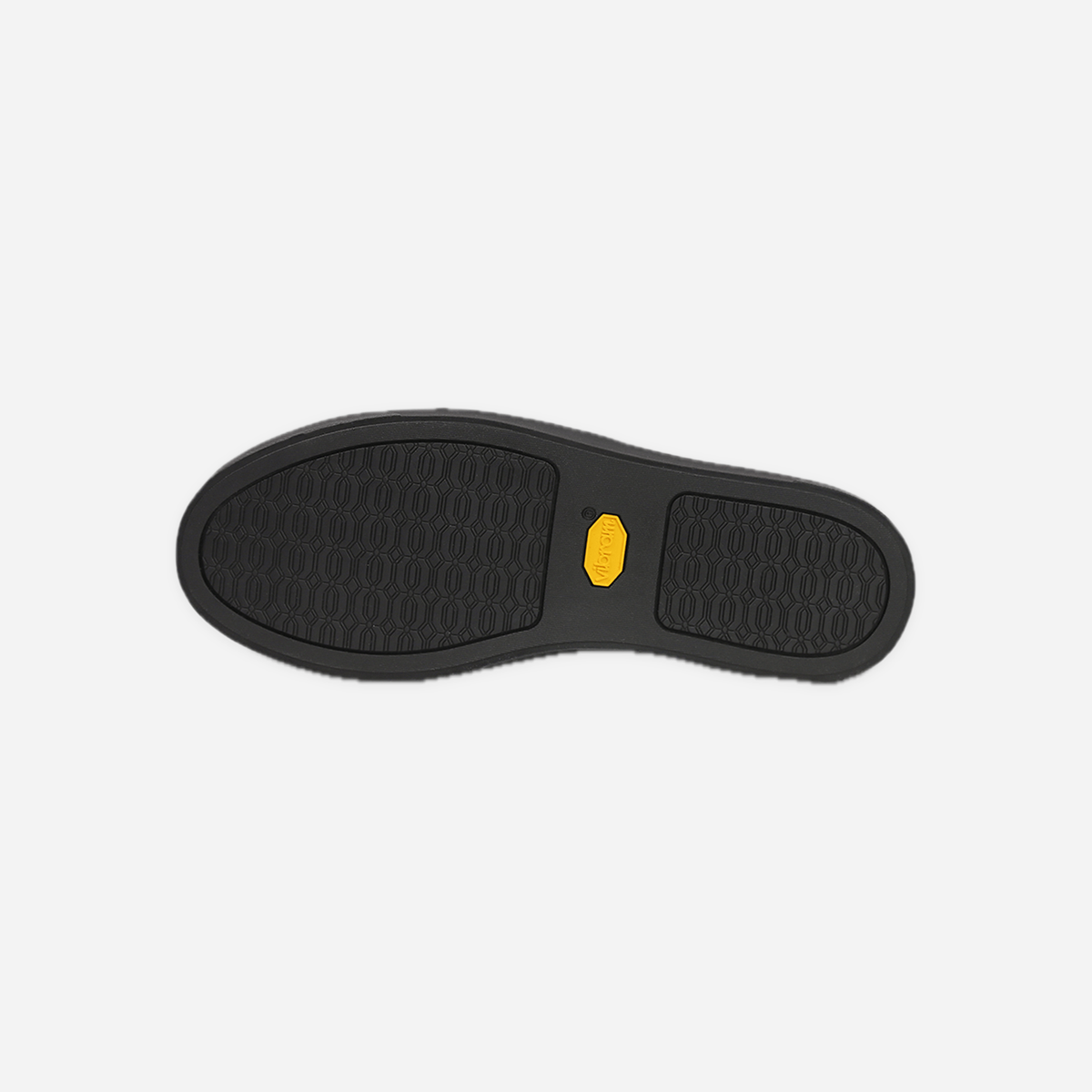 The Truckee - Devium x ComunityMade Shoe — Black Suede, sole detail view
