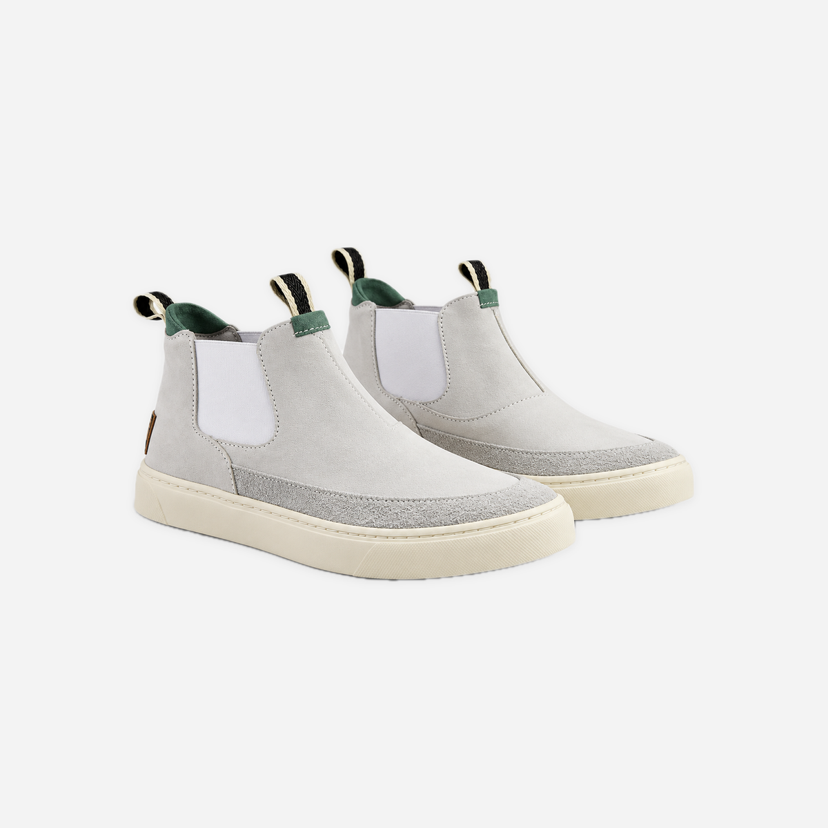 The Truckee - Devium x ComunityMade Shoe — Natural Suede, pair view