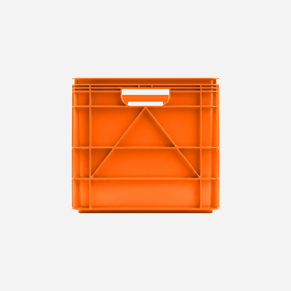 SidioCrate Full Size storage crate, Orange front view