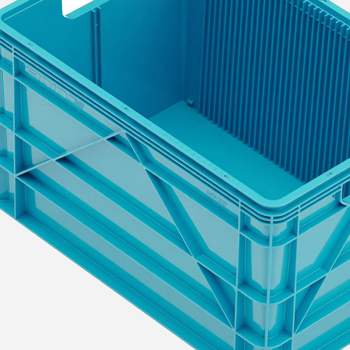 SidioCrate Full Size storage crate, Sidio Blue interior detail