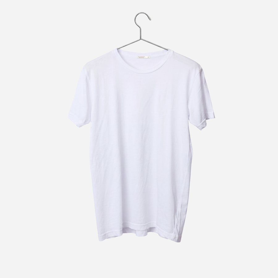grown&sewn lightweight ringspun short sleeve tee, White