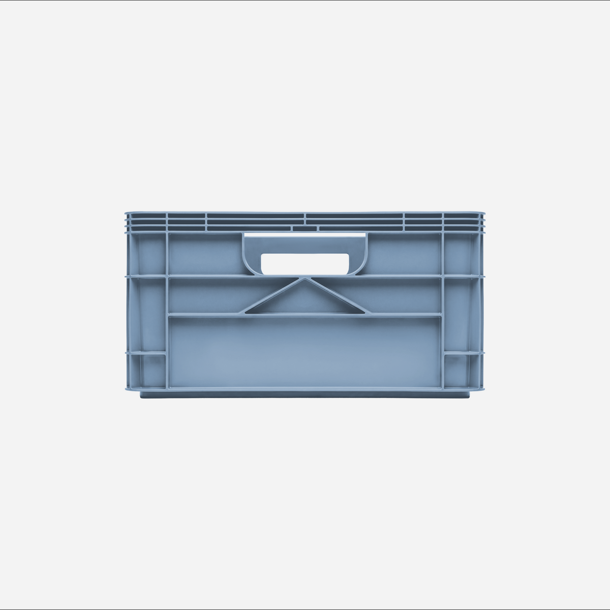 SidioCrate Half Size Storage Crate, Navy Gray front view
