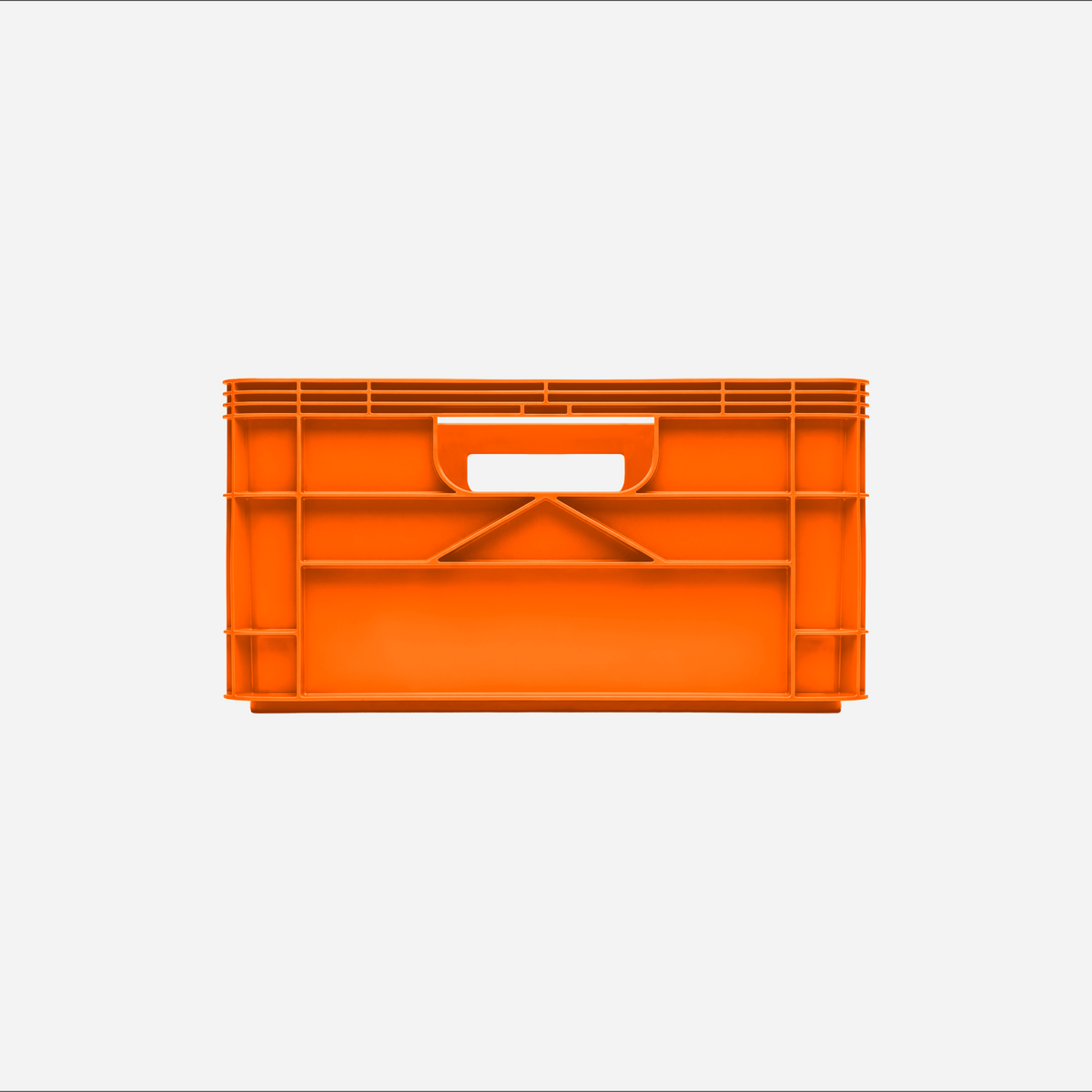 SidioCrate Half Size Storage Crate, Orange front view