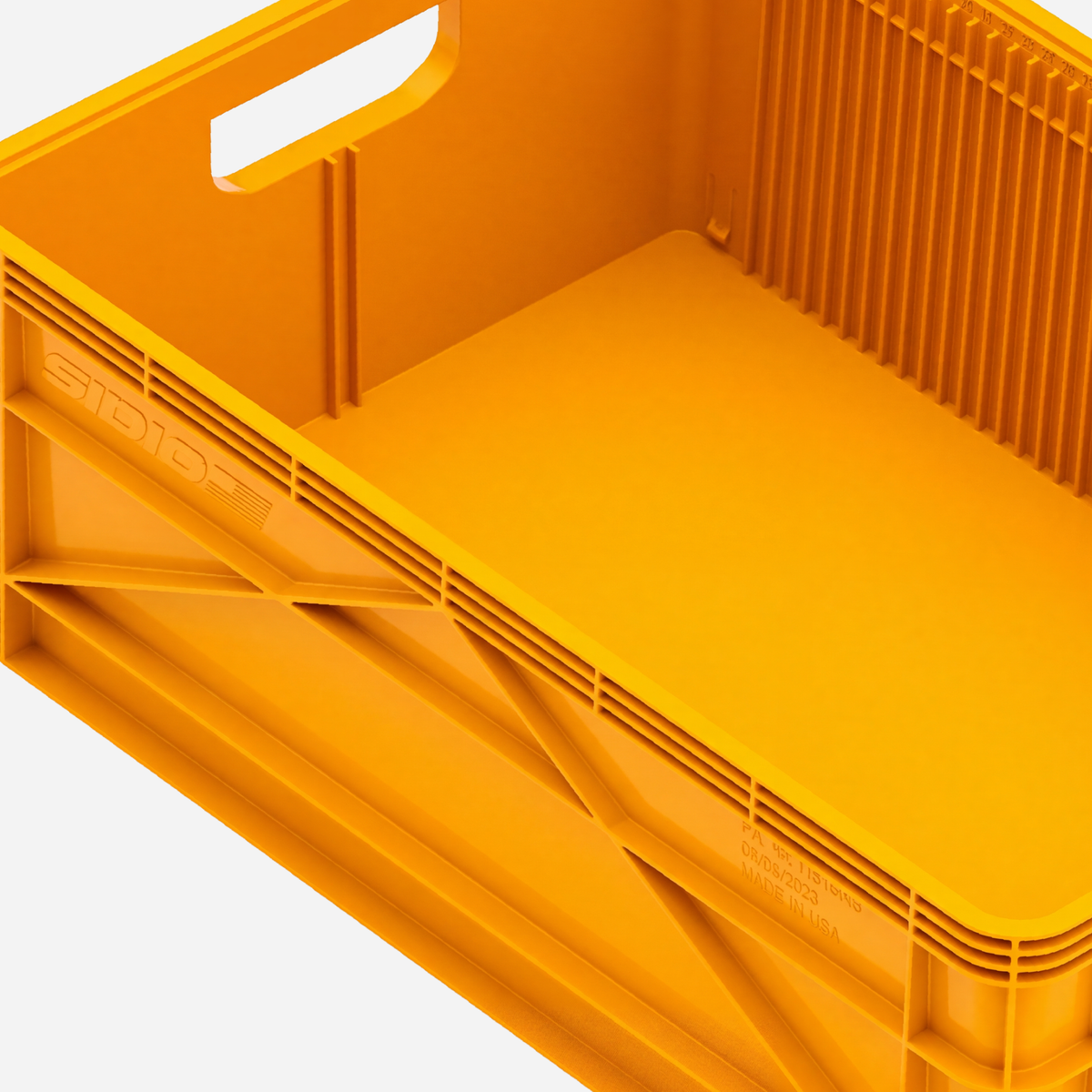 SidioCrate Half Size storage crate, Sol interior detail