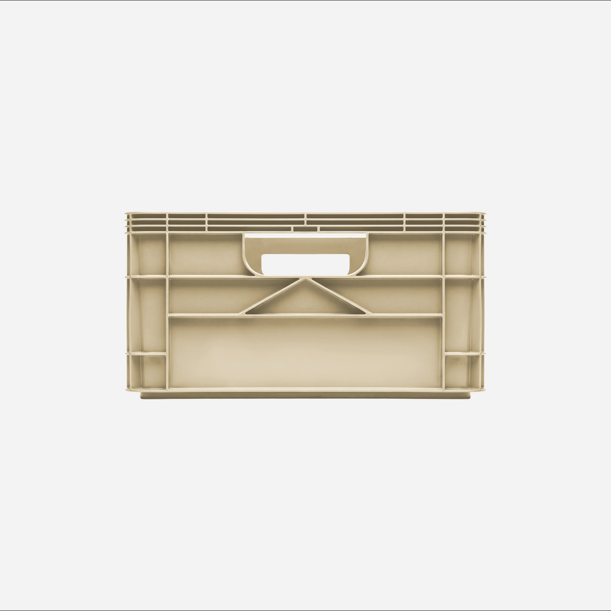SidioCrate Half Size Storage Crate, Tan front view