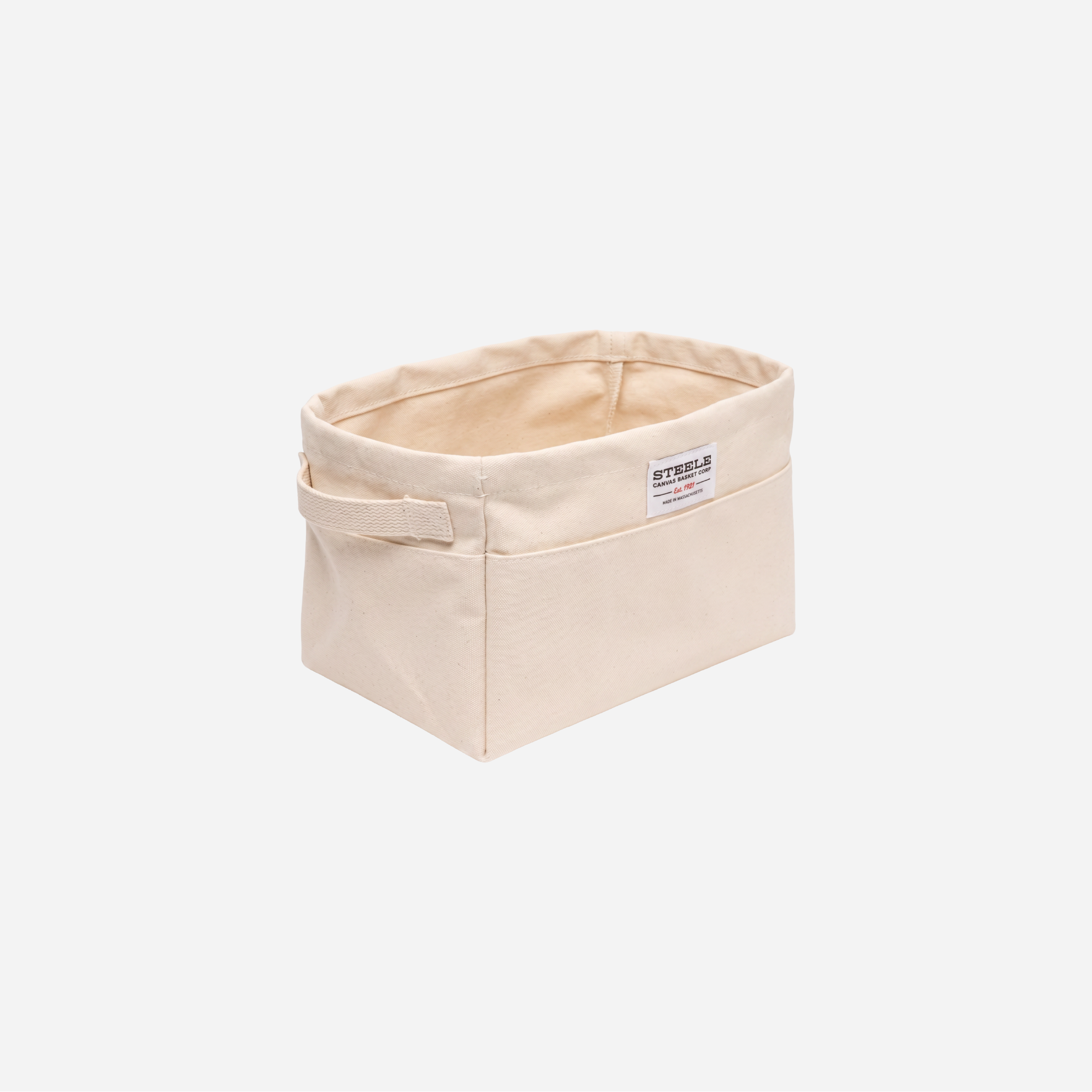 Large Canvas Storage Bin — angle