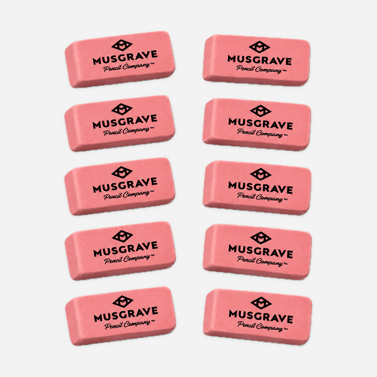 Musgrave erasers pink ten pack, product view