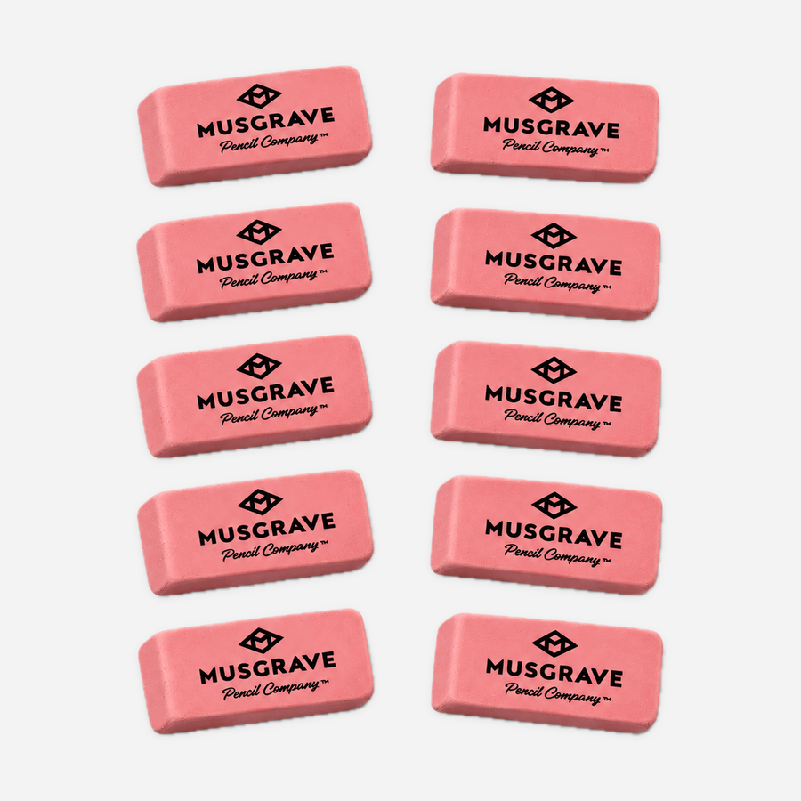Musgrave erasers pink ten pack, product view