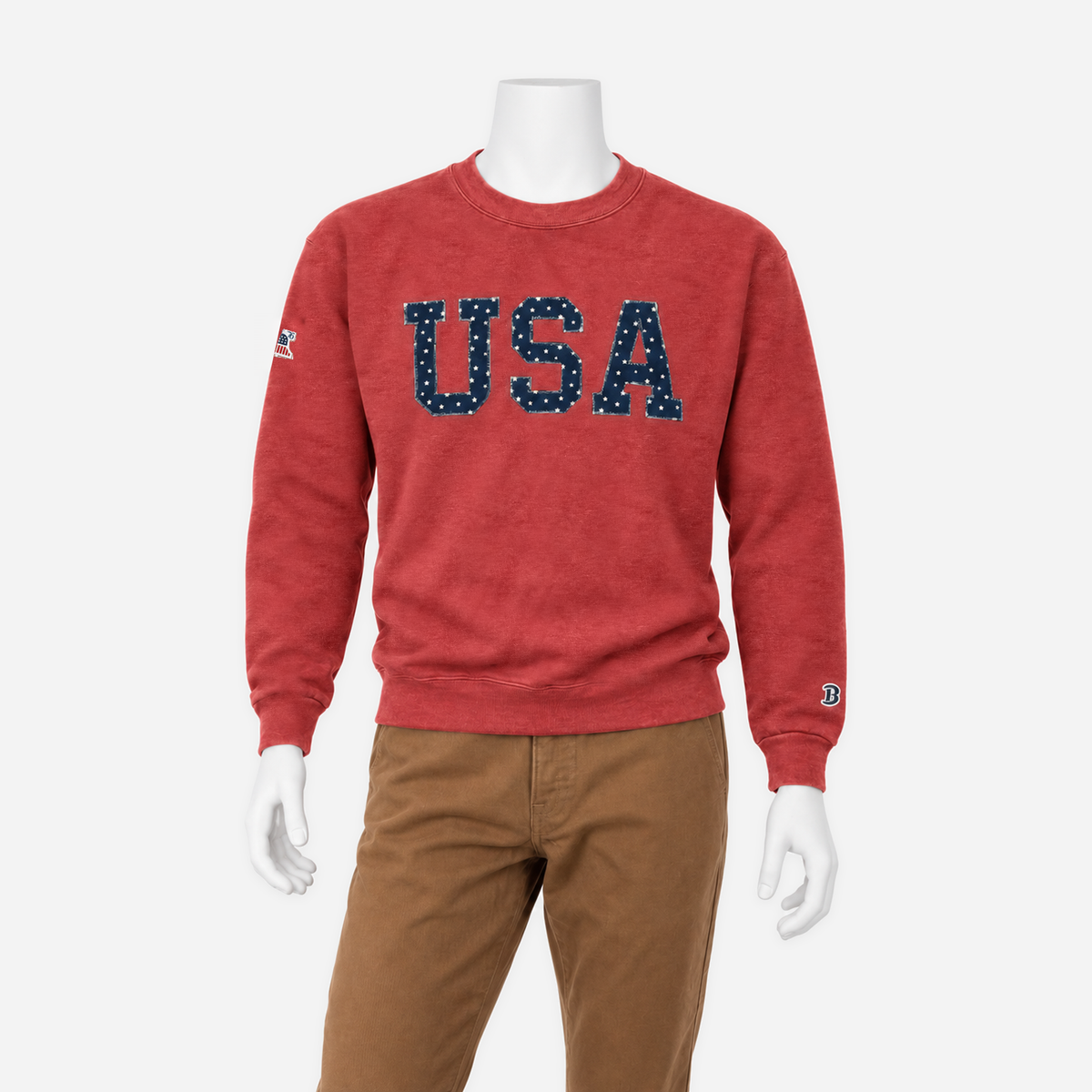 Boathouse USA Felt Crew in Dockside Red, shown on an NG mannequin