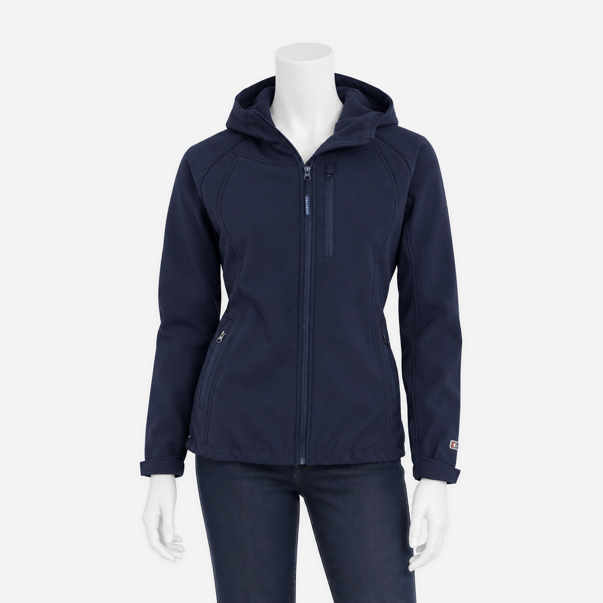 Boathouse Women's Elevate Soft Shell Jacket in Navy, shown on an NG mannequin