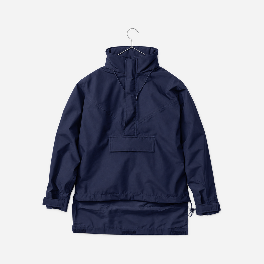 Boathouse Waterproof Stevenson Jacket in Navy, front view on a chrome hanger