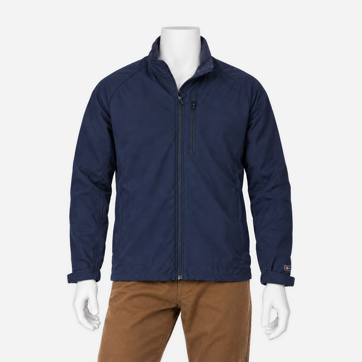 Boathouse Men's Equinox Soft Shell Jacket in Navy, shown on an NG mannequin