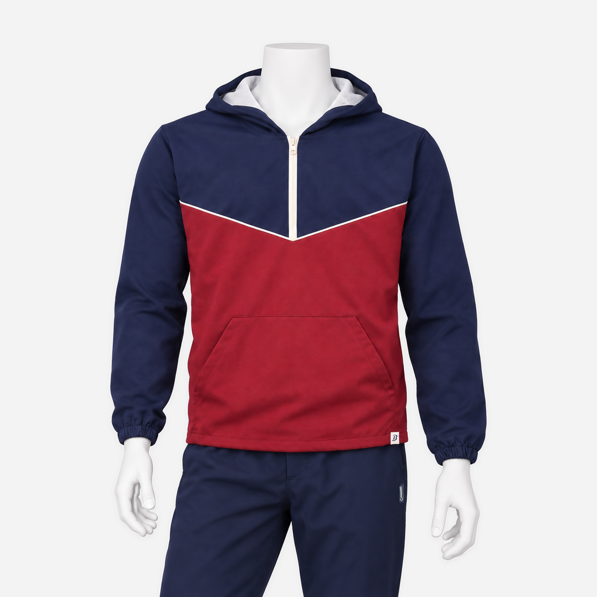 Boathouse Men's Alliance Pullover in Navy/Cardinal, shown on an NG mannequin