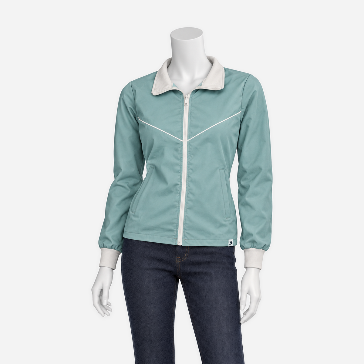 Boathouse Women's Classic Jacket in Sage, shown on an NG mannequin