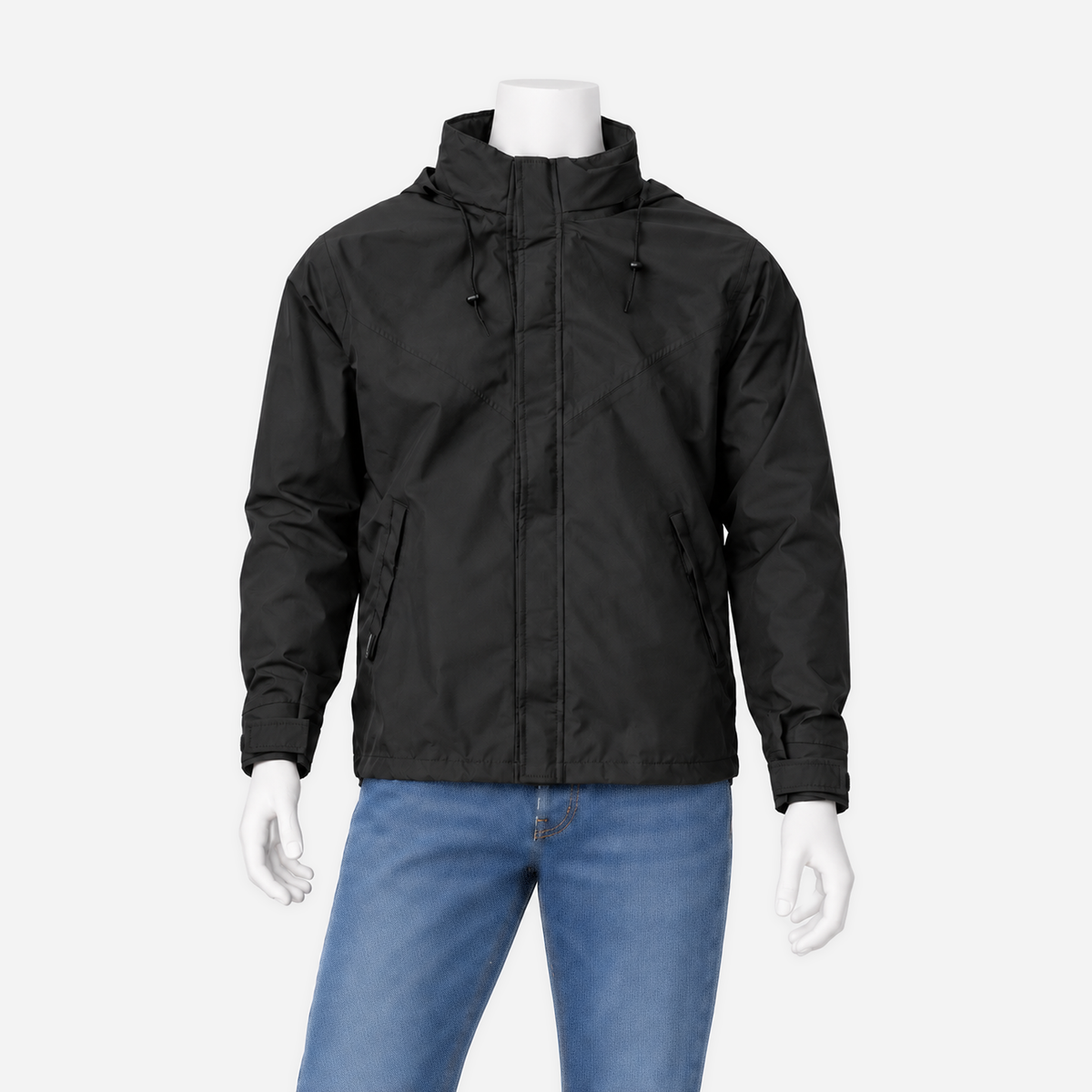 Boathouse Blitz Waterproof Jacket in Black, shown on an NG mannequin