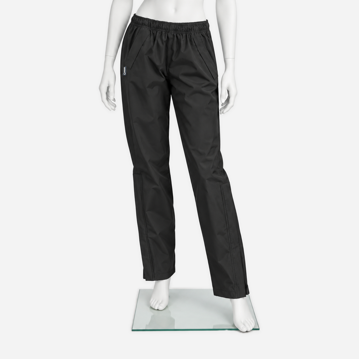 Boathouse Women's Waterproof Pants in Black, shown on an NG mannequin