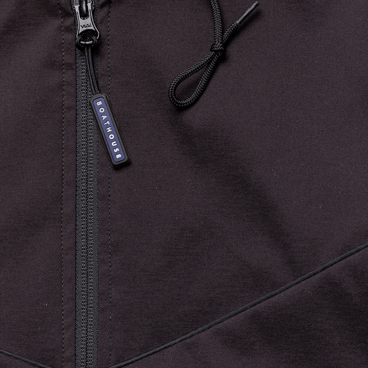 Boathouse Women's Alliance Pullover in Black, quarter zipper, drawcord and panel seam