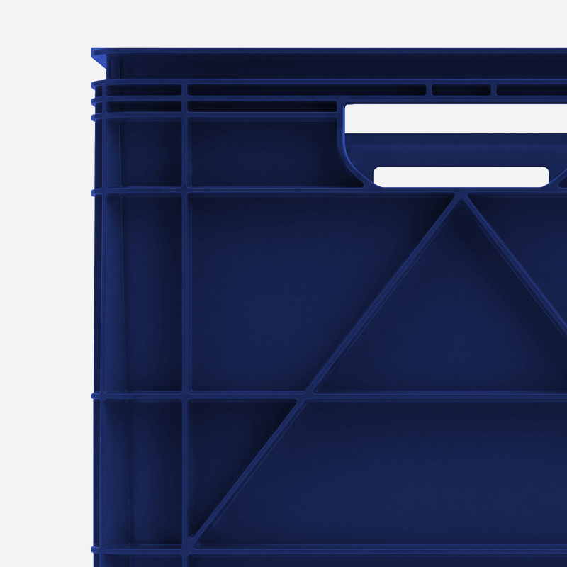Full Size SidioCrate, NAUTICAL, molded handle and reinforcing rib detail