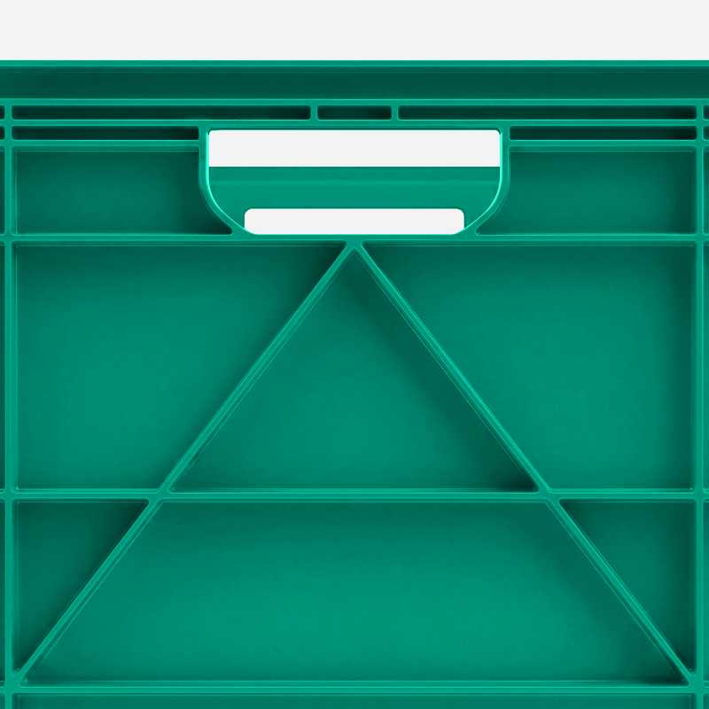 Full Size SidioCrate, OPTIC GREEN, molded handle and reinforcing rib detail