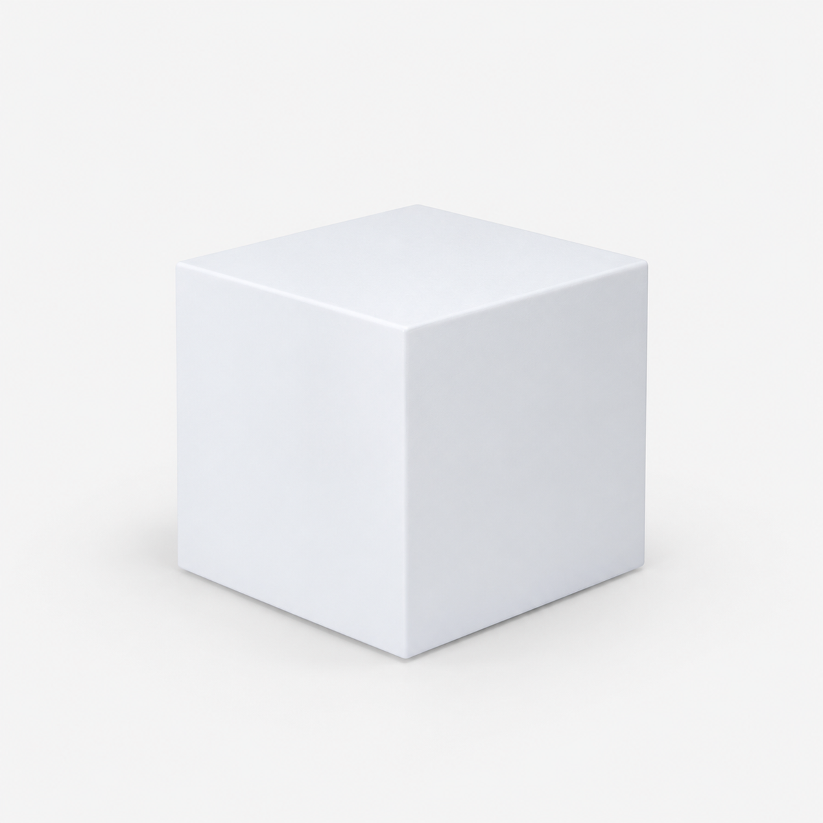 Heller Float 18-inch table in white, three-quarter view