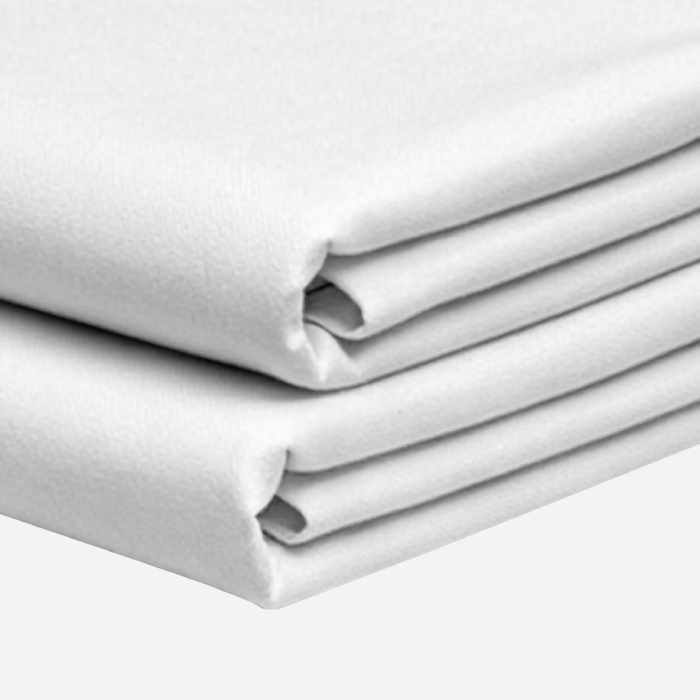 Natural Cotton Bed Pillowcases, White, fold, hem and fabric detail