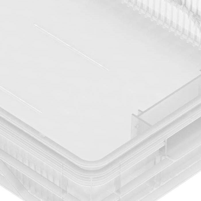 Quarter Size SidioCrate, CLEAR, outer wall, rim and corner detail