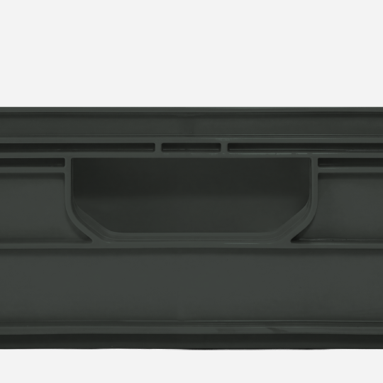 Quarter Size SidioCrate, STEALTH, molded handle and reinforcing rib detail