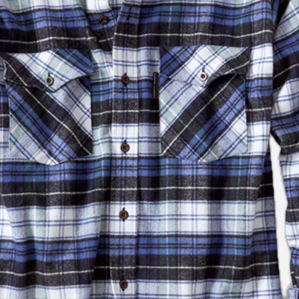 Vermont Flannel Men's Classic Flannel Shirt, Campbell, fabric and construction detail