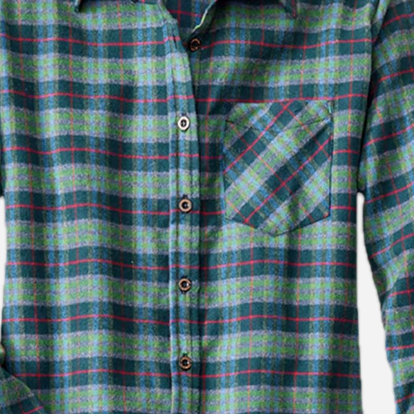 Vermont Flannel Women's Classic Flannel Shirt, Montana, fabric and construction detail