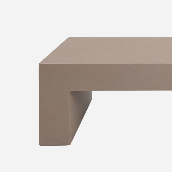 Vignelli Bench, Brown, top edge and leg junction detail